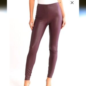 EXPRESS🍂Burgundy Leather Leggings